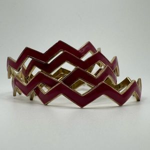 Chevron bangle bracelet set - NWOT